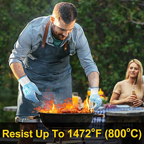 BBQ Gloves Oven Gloves 1472℉ Extreme Heat Resistant (2 Count)