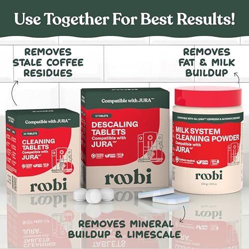 Jura Compatible Descaling Tablets. 12 Jura Descaling Tablets for Automatic Espresso Coffee Machines. 100% Vegan (12 Count)