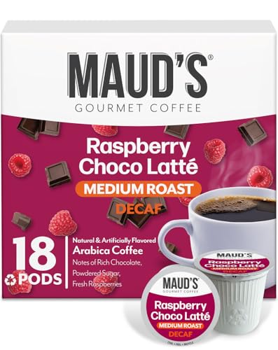 Maud’s Decaf Raspberry Chocolate Flavored Coffee Pods (18 Count)