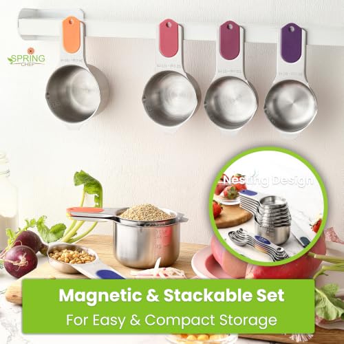 Magnetic Measuring Cups & Spoons Set of 15 (15 Count)