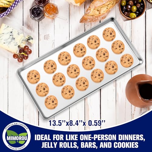 12 Pcs Stainless Steel Baking Sheet Cookie Pans (12 Count)