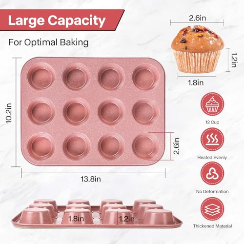 2 Pack Pink Nonstick Muffin Pans (2 Count)