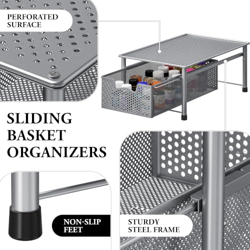 Stackable Cabinet Basket Drawer Organizer