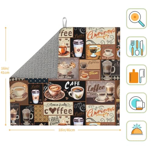Boho Coffee Dish Drying Mat