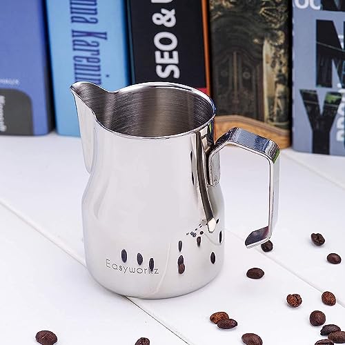 Espresso Steaming Pitcher Stainless Steel 15 oz Coffee Frothing Picther Milk Jug Cappuccino Latte Art Cup