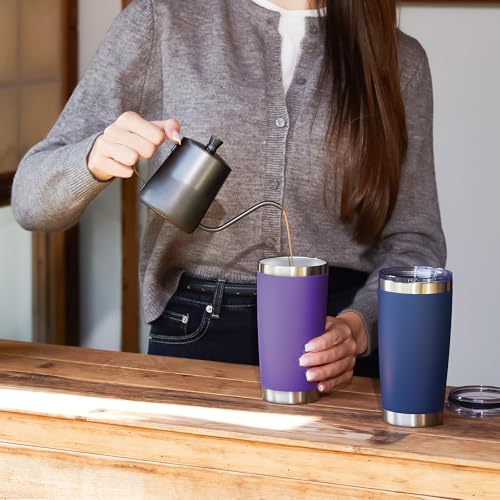 20oz Tumbler 4 Pack Double Wall Vacuum Insulated Travel Mug Bulk (4 Count)