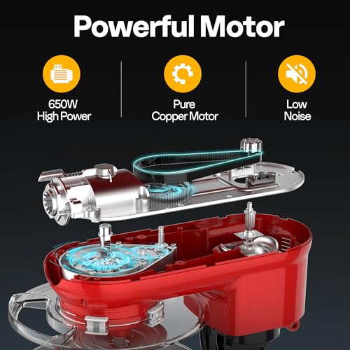 3-in-1 Stand Mixer, 6-Quart Tilt-Head Mixer, 10 Speeds, Red