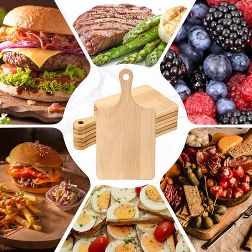 6 Pcs Wood Cutting Boards Bulk (6 Count)