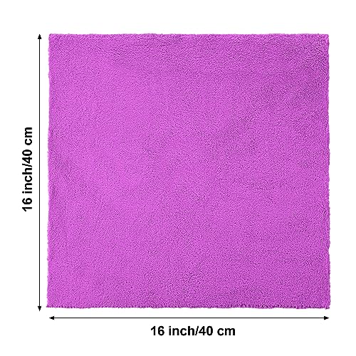 30 Pcs 16 x 16 Inch Edgeless Microfiber Plush Towels for Cars Detailing Drying Wash Polishing Absorbent Cleaning Cloths