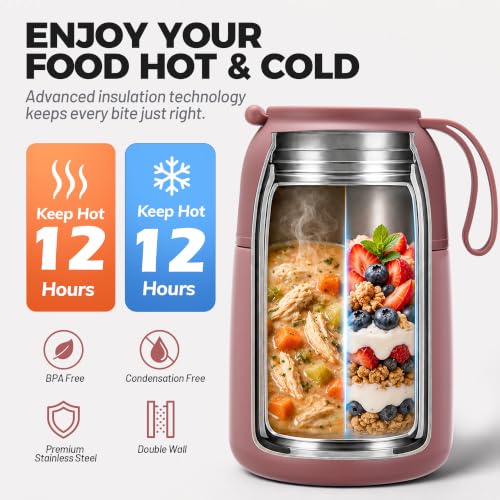 Insulated Thermo Food Jar for Hot & Cold Food for Adult