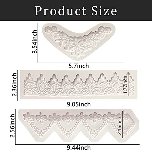Lace Fondant Mold Set of 3
