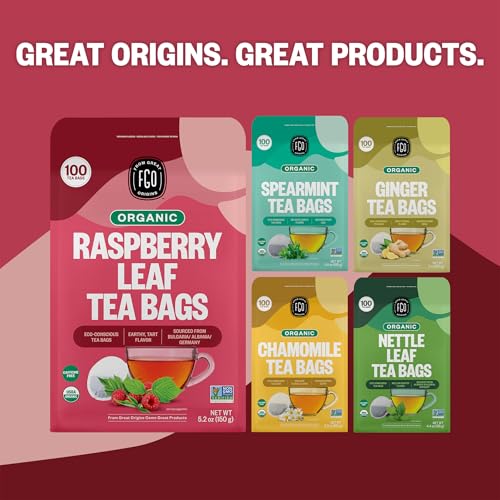 Organic Red Raspberry Leaf Tea Bags (100 Count)