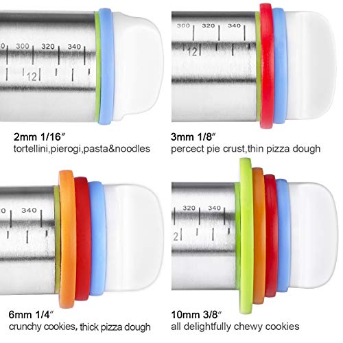 Rolling Pin and Pastry Baking Mat Set