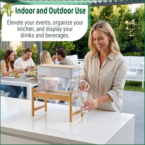 Bamboo Water Dispenser Stand