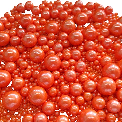 Edible Orange Sugar Pearls Candy Sprinkles 120G (4.23 Ounce)