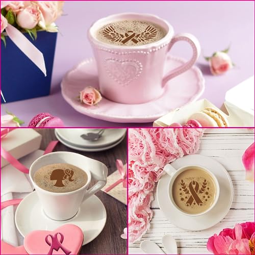 36pcs Breast Cancer Awareness Cookie Stencils for Baking Party (36 Count)