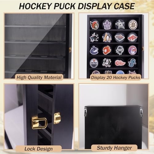 20pcs Hockey Puck Display Case (20 Count)