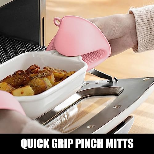 Silicone Oven Mitts and Pot Holders Sets