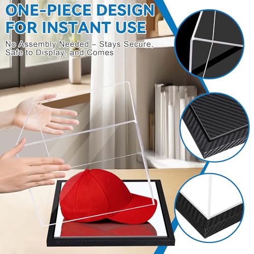 Clear Hat Display Case Acrylic Baseball Cap Holder Stand