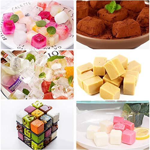 2 Pack 40 Cavity Square Caramel Candy Silicone Molds (80 Cavities)