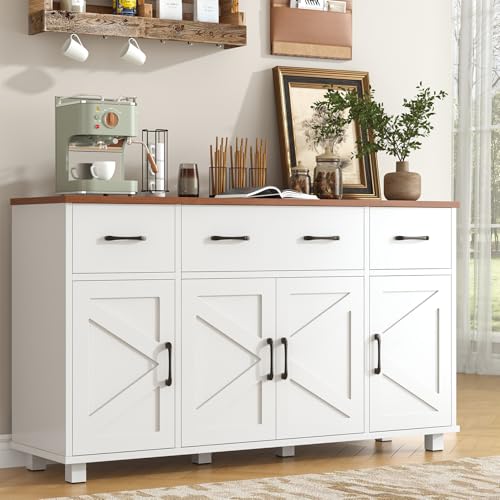 55" Sideboard Buffet Cabinet with Storage