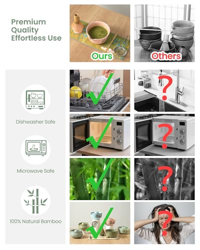 Matcha Whisk Tea Set Kit Japanese Matcha Kit (7 Count)