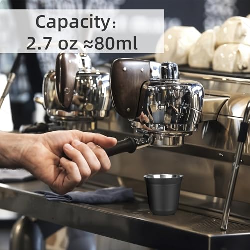 80ml Stainless Steel Espresso Cups Set (2 Count)