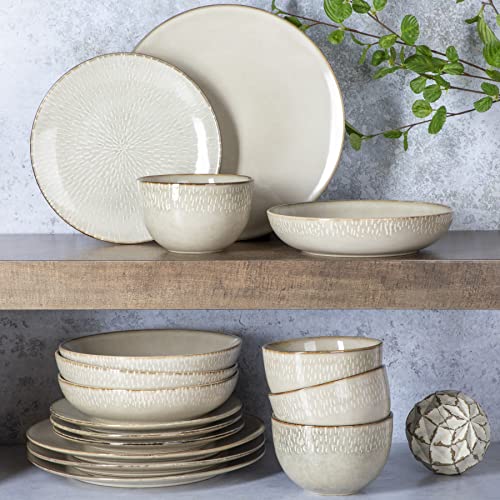 Matisse 16 Piece Double Bowl Dinnerware Set