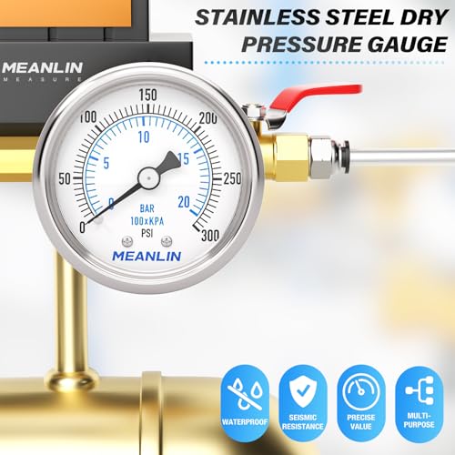 0~300Psi Dry Pressure Gauge Stainless Steel 1