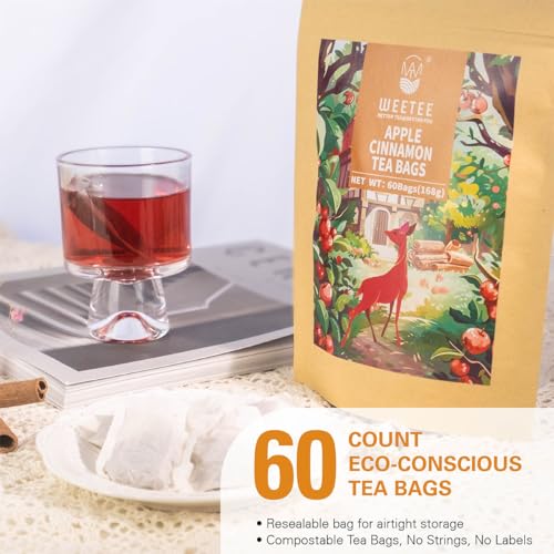 Apple Cinnamon Herbal Tea Bags 60 Count