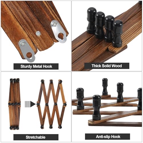 2 Pack Accordion Hat Rack for Wall (2 Count)
