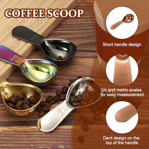 2Pcs Stainless Steel Coffee Scoop (4 Count)