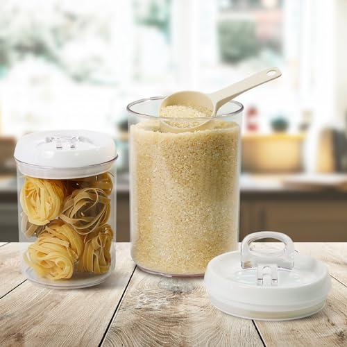 Flip Tite Storage Container with Lid 6" ROUND Airtight Ring Lock Top (2 Count)