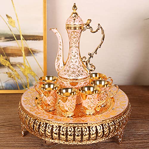 Turkish Tea Coffee Cup and Pot Set Including Teapot