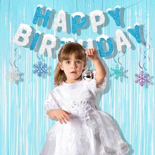Pastel Blue Fringe Curtains Party Streamers Backdrop (2 Count)