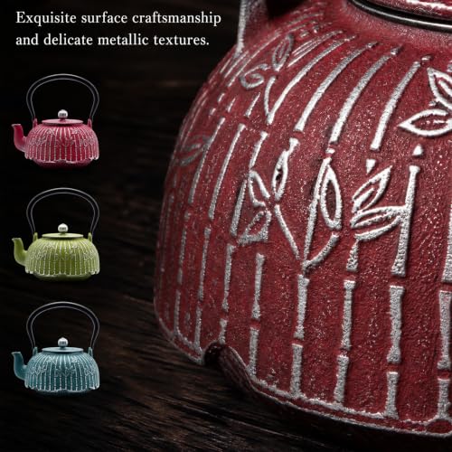SECHUDO 40.6oz Red Tea Pot