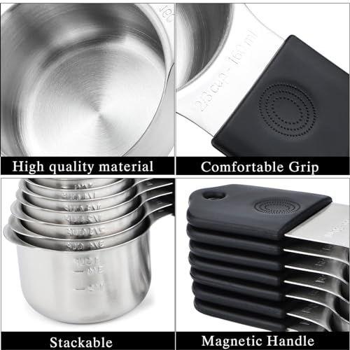 Magnetic Measuring Cups&Spoons Measuring Cup Double Sided Measuring Spoon