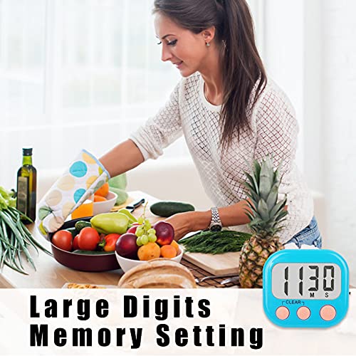 Digital Kitchen Timers for Cooking (6 Count)