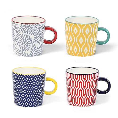 KitchenTour Porcelain Espresso Cups 4 ounce set of 4 for Coffee Machine (4 Count)