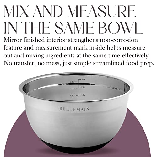 Stainless Steel Mixing Bowls with Airtight Lids Set