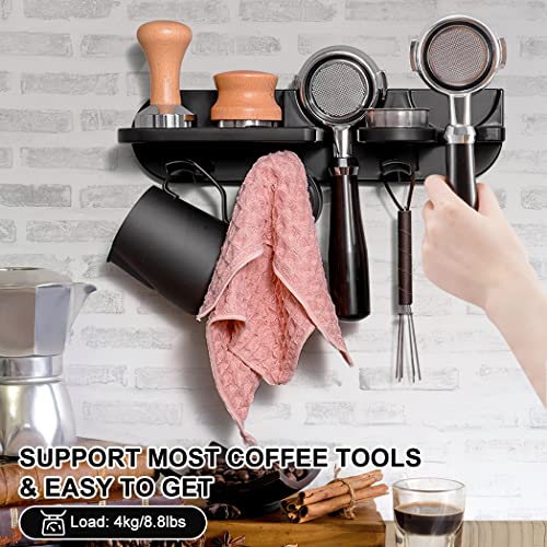 Espresso Tamper Holder Station Laelr Wall Mounted Coffee Station Organizer Coffee Distributor & Tamper 54mm