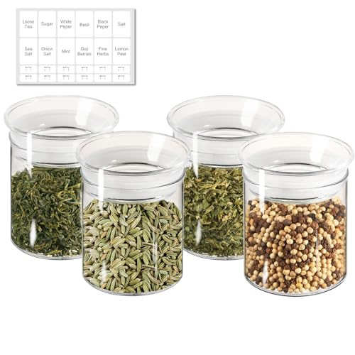 10oz Glass Jars with Airtight Lid (4 Count)
