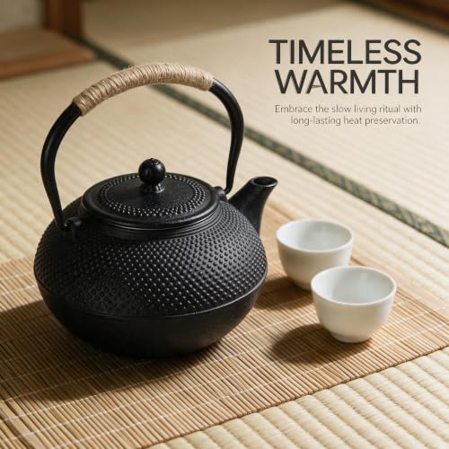 50.7oz Large Cast Iron Teapot for Stove