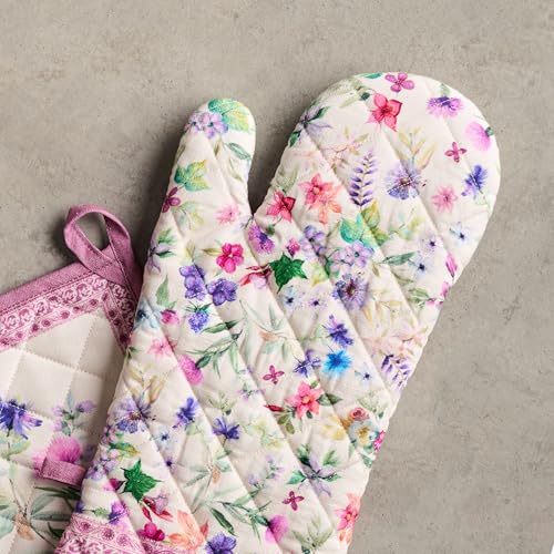 100% Cotton Oven Mitt & Pot Holder Set (2 Count)