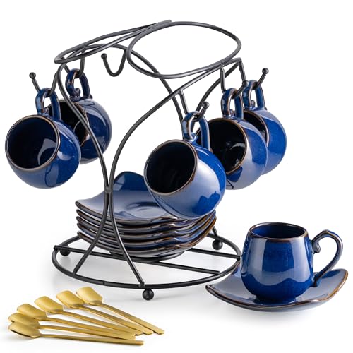 3oz Espresso Cups with Saucers (6 Count)