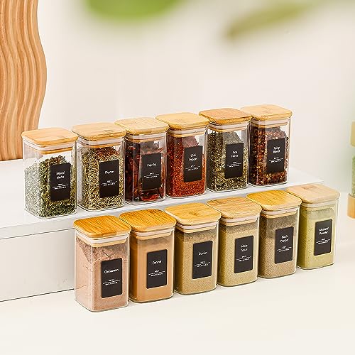 9 Oz Spice Jars with 275 Labels 16 Pack (16 Count)
