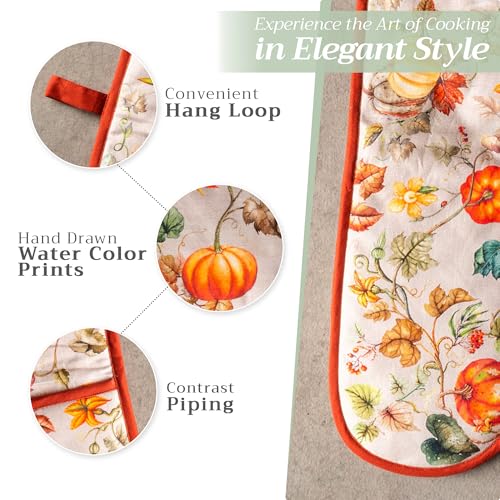 Double Oven Mitts 100% Cotton Double Oven Glove