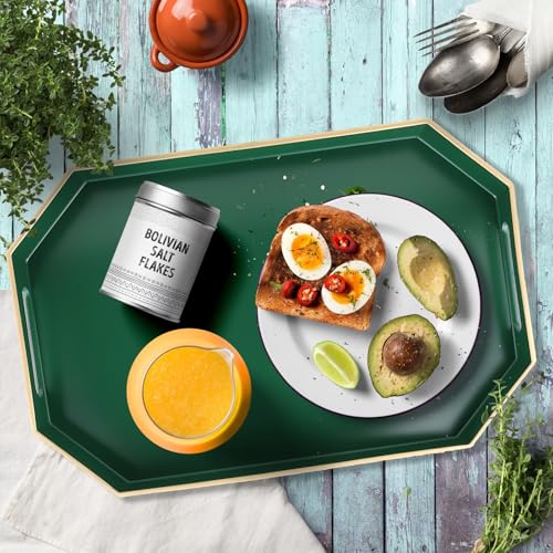 Green Decorative Tray with Handles