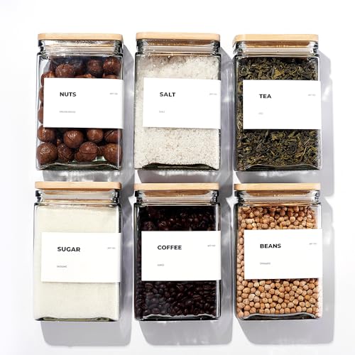 Glass Storage Jars with Bamboo Lid