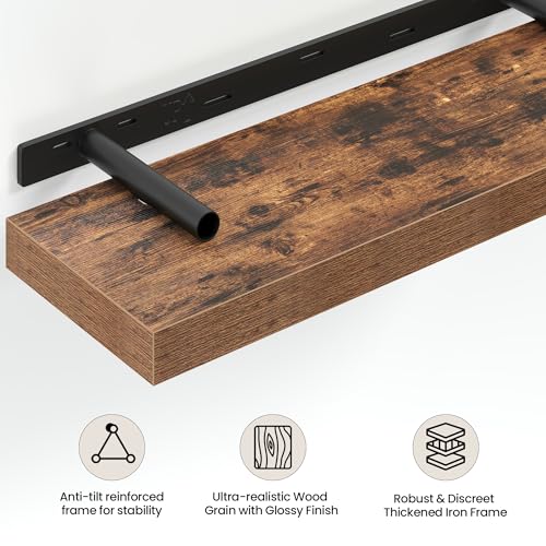 12 Inch Floating Shelves Wall Mounted for Display (2 Count)